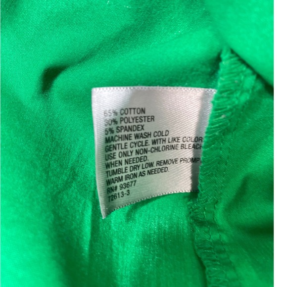 Worthington Green Button Down Top Stretch Long Sleeve Blouse Women's Size 18 - Picture 3 of 11